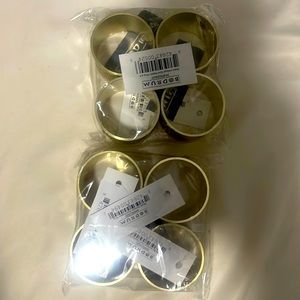 Skate Antique Gold Napkin Ring - 2 Packs of 4